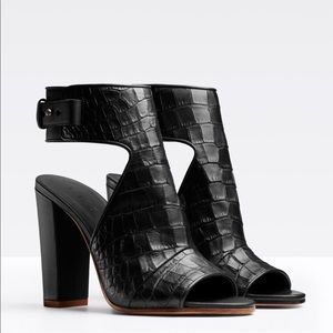 Vince Peep Toe Bootie Sandal-Stamped Croc